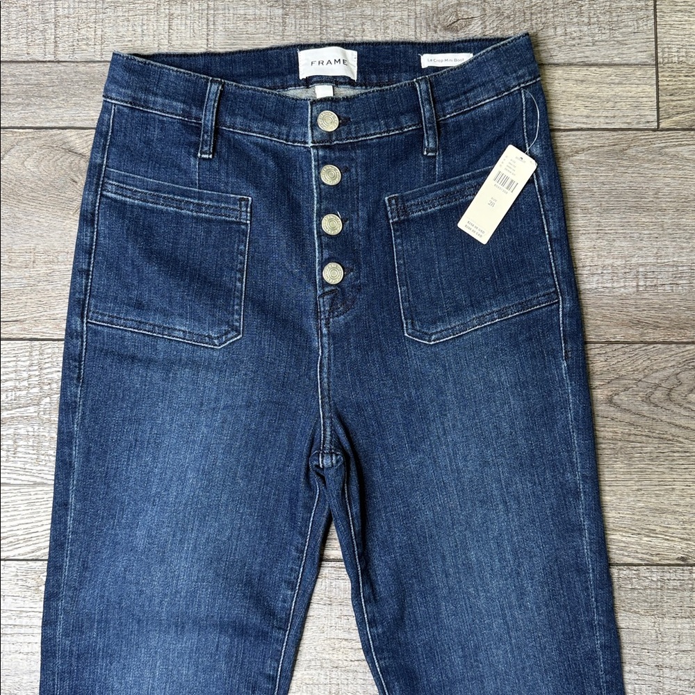 Frame Le Crop Mini Crop Mini Boot  Denim Jeans - Picture 4 of 12